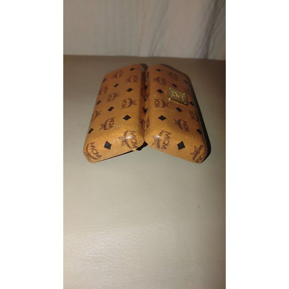 Munchen Vintage MCM Camel Brown Monogram Eyeglass Case Hard Shell 6x3x2 Leather - Picture 5 of 15